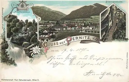 Litho-AK Pernitz 1898