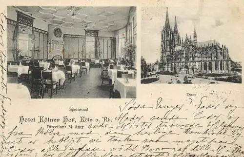 AK Köln hotel 1904