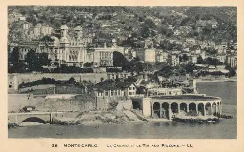 Monaco Monte-Carlo le casino et le tir aux pigeons