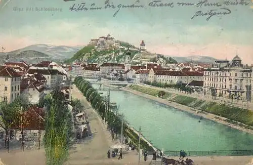 Austria Graz mit Schlossberg