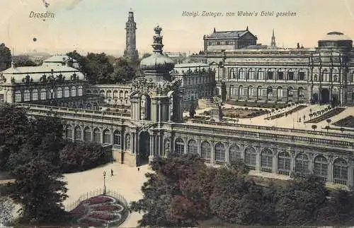Germany Dresden Konigl. Zwinger von Weber's hotel gesehen