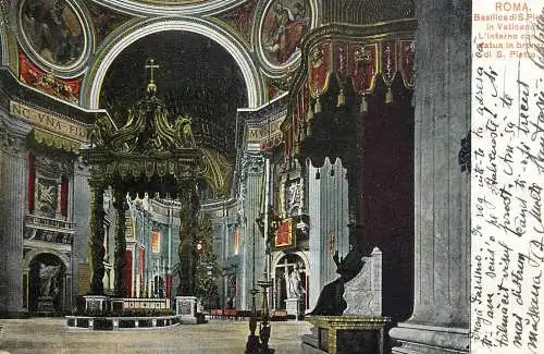 Rome Vatican San Pietro basilica interior