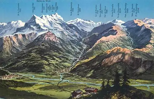 Switzerland Neuchatel Rhon valley Monthey