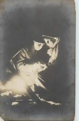 Postcard Couple lovers in nature 1917