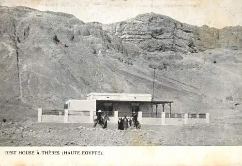 Postcard Egypt rest house a Thebes