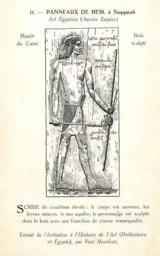 Postcard Egypt Panneaux de Hesi a Saqqarah