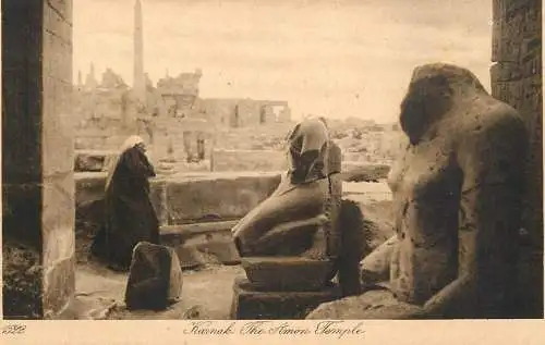 Postcard Egypt Karnak the Amon temple