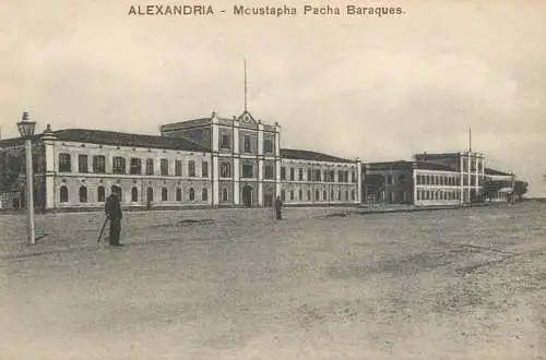 Postcard Egypt Alexandria Moustapha Pacha Baraques