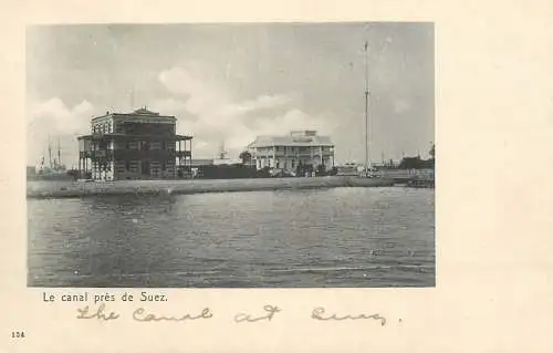 Postcard Egypt Suez camal