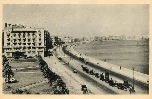 Postcard Egypt Alexandria boulevard Queen Nazli