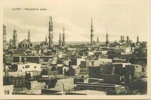Postcard Egypt Cairo panoramic view