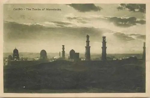 Postcard Egypt Cairo the tombs of Mamelouks