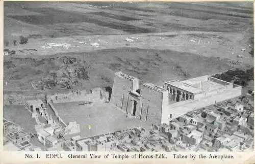 Postcard Egypt Edfu temple of Horus Edfu