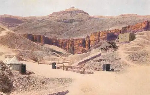 Postcard Egypt Thebes valley of the kings