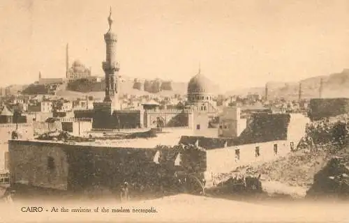 Postcard Egypt Cairo muslim necropolis