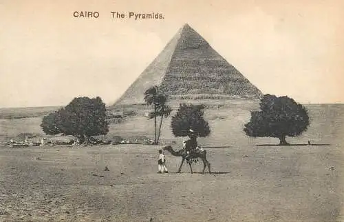 Postcard Egypt Cairo the Pyramids of Guizeh