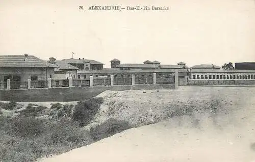 Postcard Egypt Alexandria Ras el Tin barracks
