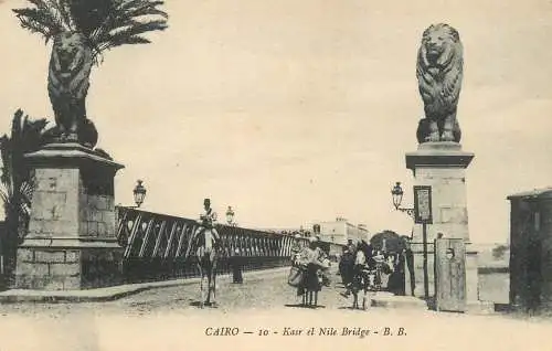 Postcard Egypt Cairo Kasr el Nile Bridge