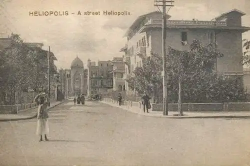 Postcard Egypt Heliopolis street