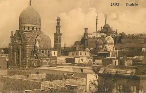 Postcard Egypt Cairo citadel