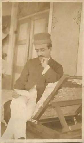 Postcard Egypt native man traditional costume