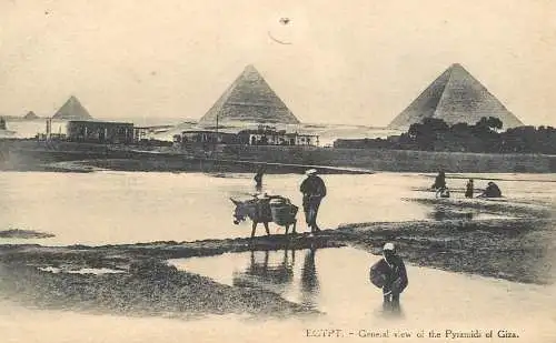 Postcard Egypt Cairo the Pyramids of Guizeh