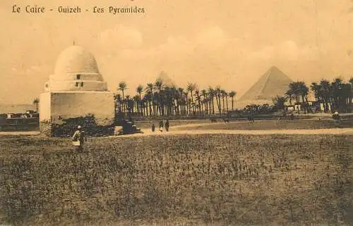 Postcard Egypt Cairo the Pyramids of Guizeh