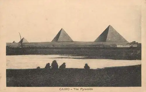 Postcard Egypt Cairo the pyramids