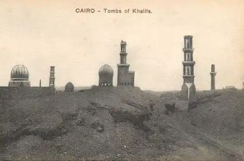 Postcard Egypt Cairo tombs of Khalifs