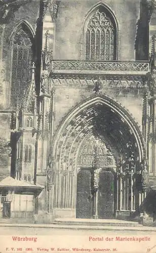 Germany Wurzburg Portal der Marienkapelle