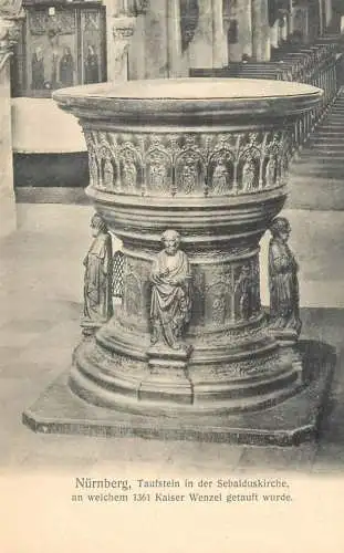 Germany Nurnberg Taufstein in der Sbalduskirche