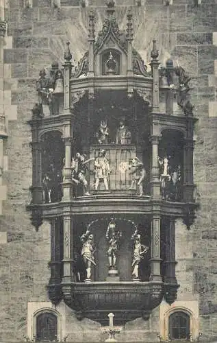 Germany Munchen Spielerker am neuen Rathaus detail view
