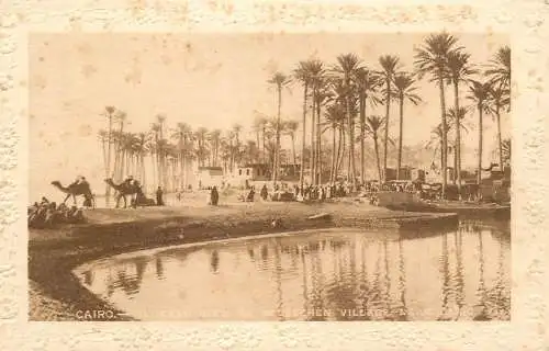 Postcard Egypt Cairo oasis