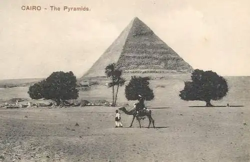 Postcard Egypt Cairo the Pyramids of Guizeh