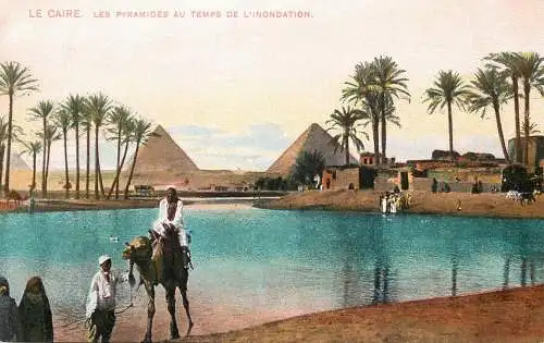 Postcard Egypt Cairo the Pyramids of Guizeh