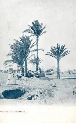 Postcard Egypt way of the pyramids