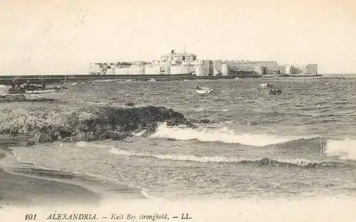 Postcard Egypt Alexandria Kait Bey stronghold