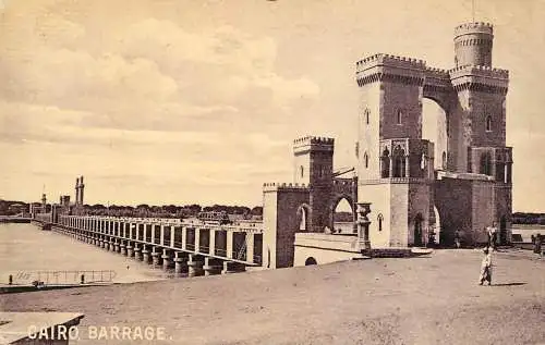 Postcard Egypt Cairo the barrage