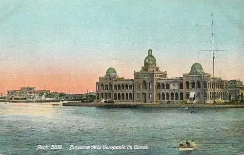 Postcard Egypt Port Said bureaux de la Companie du Canal