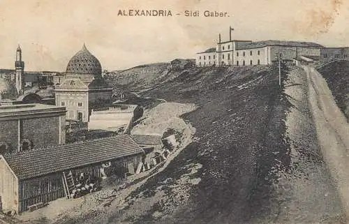 Postcard Egypt Alexandria Sidi Gaber