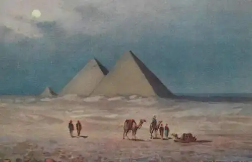 Postcard Egypt Cairo les Pyramides