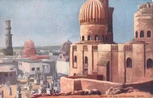 Postcard Egypt Cairo tombs of the Mamelukes