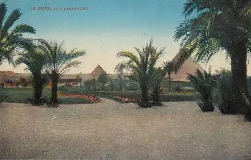 Postcard Egypt Cairo les Pyramides