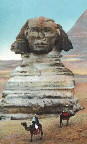 Egypt Sphinx and camel bedouins