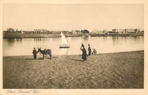 Egypt Luxor general view sail boat
