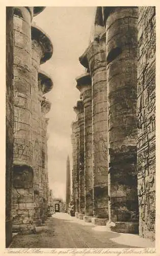 Egypt Karnak temple de Lotus the pillars obelisk