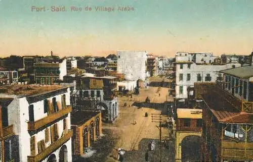 Egypt Port Said rue de village Arabe