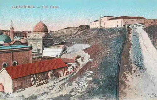 Egypt Alexandria Sidi Gaber mosque minaret