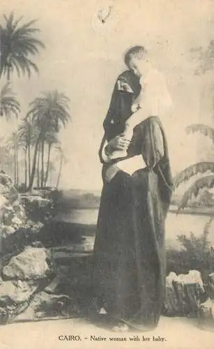 Egypt Cairo native woman and her baby