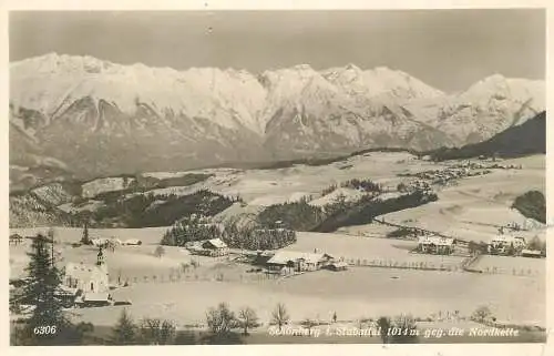 Austria Schonberg Stubaital gegen die Nordkette general view